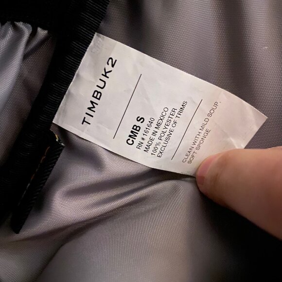 Timbuk2 Classic Messenger Bag -- small, waterproof, black / white, laptop sleeve - Picture 11 of 15